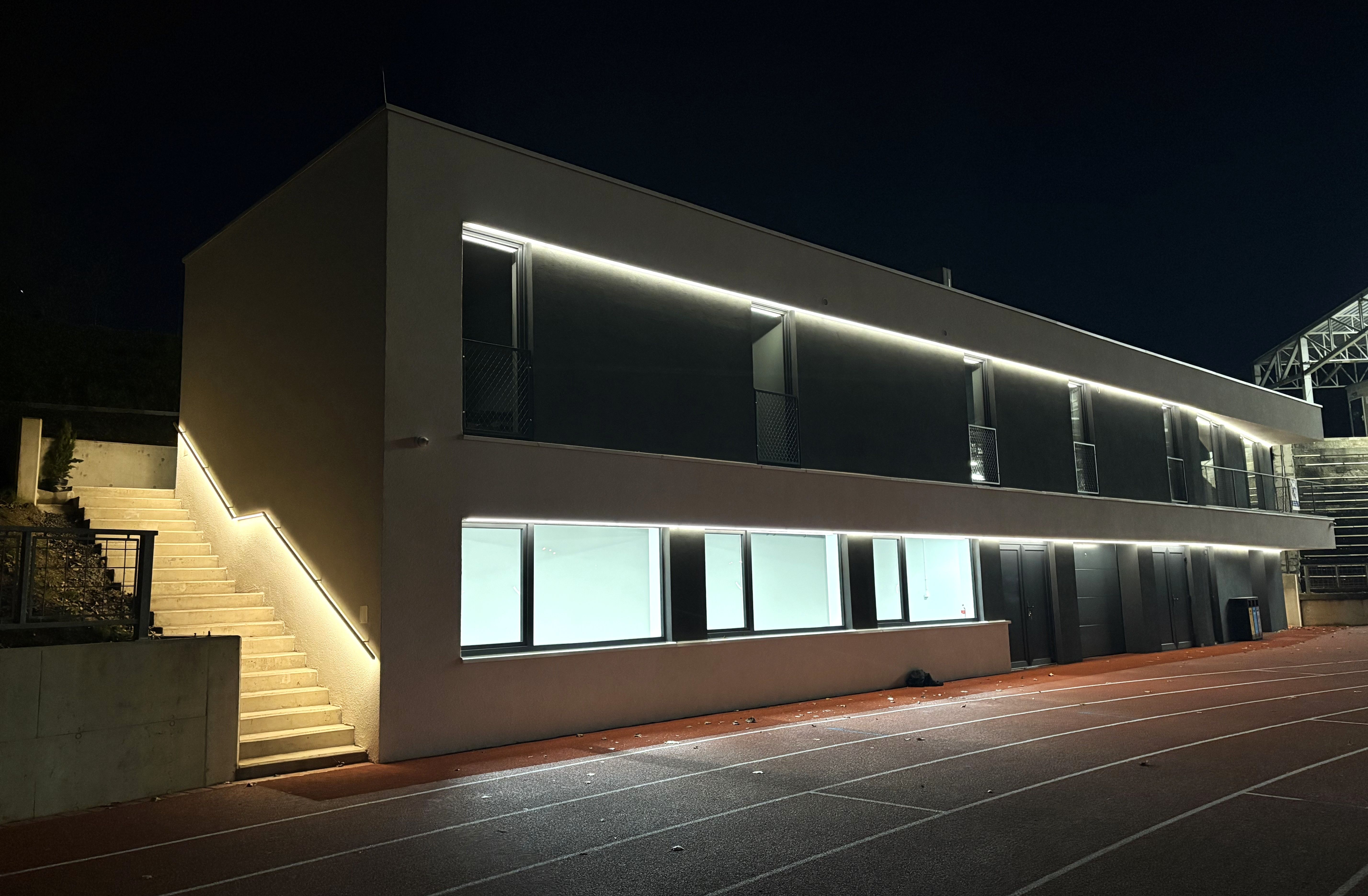 Komplette LED-Beleuchtung für ein Leichtathletikstadion